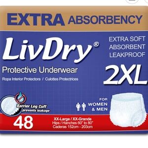 LivDry 2XL Protective Underwear - Extra Absorbency
